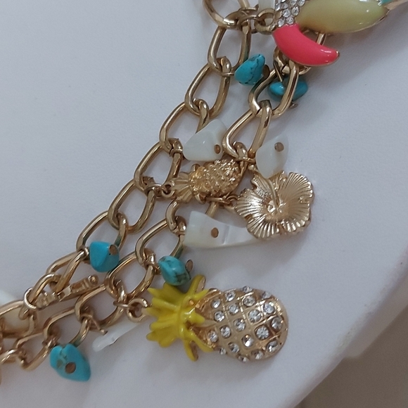 Tropical Multi Strand Statement Necklace - Picture 2 of 5